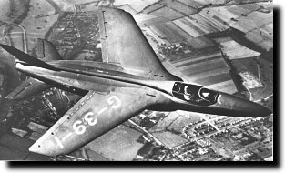 Midge G-39-1 airborne in 1954; Folland